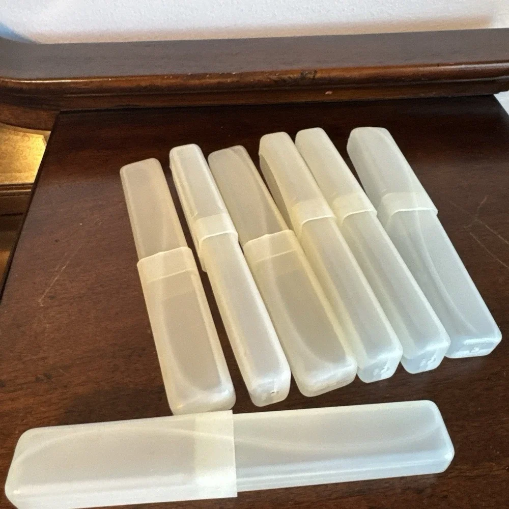 50 Pack Clear Toothbrush Cases Holder Container for Travel, Bathroom, School USA